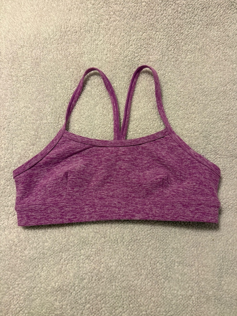 Alo Yoga Alosoft Gratitude Sports Bra Heather Purple Y Back Racerback